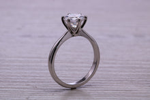 Load image into Gallery viewer, One carat Moissanite Diamond set Platinum Solitaire