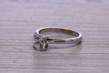 Load image into Gallery viewer, One Carat Certified Diamond set Platinum Solitaire