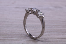 Load image into Gallery viewer, 1.50ct 3 Stone Moissanite Diamond set Platinum Ring