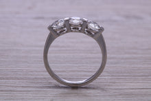 Load image into Gallery viewer, 1.50ct 3 Stone Moissanite Diamond set Platinum Ring