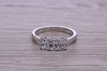Load image into Gallery viewer, 1.25ct Emerald cut Moissanite Diamond set Platinum Ring