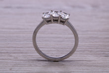Load image into Gallery viewer, 1.25ct Emerald cut Moissanite Diamond set Platinum Ring