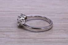 Load image into Gallery viewer, Traditional Moissanite Diamond set Trilogy Ring