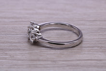 Load image into Gallery viewer, Traditional Moissanite Diamond set Trilogy Ring