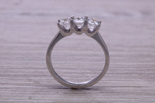 Load image into Gallery viewer, Traditional Moissanite Diamond Trilogy set Platinum Eternity Ring