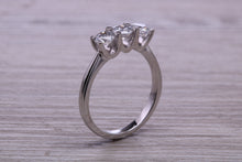 Load image into Gallery viewer, Traditional Moissanite Diamond Trilogy set Platinum Eternity Ring