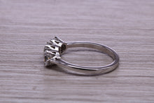 Load image into Gallery viewer, Three Quarter carat Trilogy Diamond set Platinum Ring