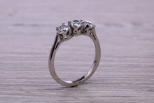 Load image into Gallery viewer, Three Quarter carat Trilogy Diamond set Platinum Ring