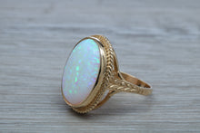 Load image into Gallery viewer, Large Fiery Opal set Yellow Gold Ring