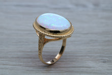 Load image into Gallery viewer, Large Fiery Opal set Yellow Gold Ring