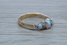 Load image into Gallery viewer, Fiery Opal and Diamonds set Yellow Gold Ring