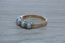 Load image into Gallery viewer, Fiery Opal and Diamonds set Yellow Gold Ring