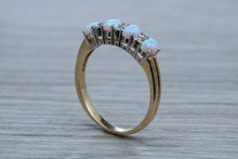 Load image into Gallery viewer, Fiery Opal and Diamonds set Yellow Gold Ring