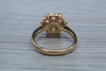 Load image into Gallery viewer, Beautiful Fiery Opal and Diamonds set Yellow Gold Ring