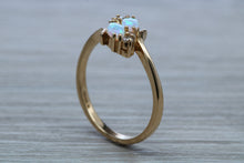 Load image into Gallery viewer, Fiery Opal and Diamonds set Yellow Gold Ring