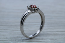 Load image into Gallery viewer, Petite Ruby and Diamond Cluster Ring