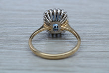 Load image into Gallery viewer, Halo set 1.50 carat Royal Blue Sapphire and Diamond Ring