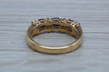 Load image into Gallery viewer, Blue Sapphire and Diamond Eternity Ring