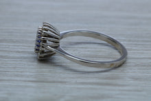 Load image into Gallery viewer, One carat AAA Grade Tanzanite and Diamond Halo Ring