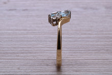 Load image into Gallery viewer, Sky Blue Topaz and Diamond set Yellow Gold Ring