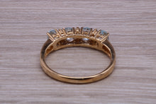 Load image into Gallery viewer, Sky Blue Topaz and Diamond set Yellow Gold Ring
