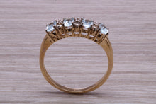 Load image into Gallery viewer, Sky Blue Topaz and Diamond set Yellow Gold Ring