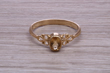 Load image into Gallery viewer, Petite Citrine set Yellow Gold Ring