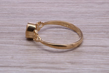Load image into Gallery viewer, Petite Citrine set Yellow Gold Ring