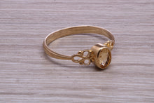 Load image into Gallery viewer, Petite Citrine set Yellow Gold Ring