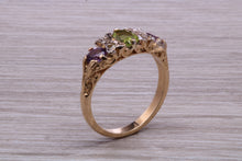 Load image into Gallery viewer, Multi Gemstone set Yellow Gold Ring