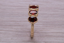 Load image into Gallery viewer, 1.50 carat Five stone Garnet Gemstone set Gold Ring