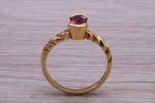 Load image into Gallery viewer, Rhodolite Garnet Gemstone set Yellow Gold Ring