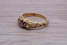 Load image into Gallery viewer, Multi Gemstone set Yellow Gold Ring