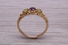 Load image into Gallery viewer, Multi Gemstone set Yellow Gold Ring