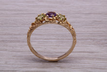 Load image into Gallery viewer, Multi Gemstone set Yellow Gold Ring