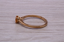 Load image into Gallery viewer, Quarter carat Citrine set Gold Solitaire Ring