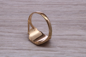 Square Faced Yellow Gold Signet Ring