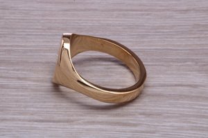 Chunky Oval Yellow Gold Signet Ring, Made from Solid Cast Gold, British Hallmarked