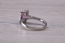 Load image into Gallery viewer, Stunning One carat Pink Sapphire and Diamond Ring