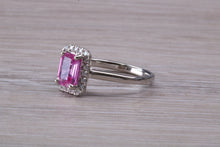 Load image into Gallery viewer, Stunning One carat Pink Sapphire and Diamond Ring