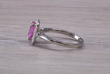 Load image into Gallery viewer, Stunning One carat Pink Sapphire and Diamond Ring