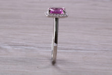 Load image into Gallery viewer, Stunning One carat Pink Sapphire and Diamond Ring