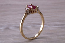 Load image into Gallery viewer, One carat Ruby and Diamond Trilogy Ring