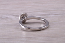 Load image into Gallery viewer, Dainty Blue Sapphire and Halo set Diamond Ring