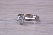 Load image into Gallery viewer, One carat Diamond Solitaire, Certified round Diamond