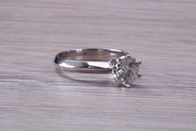 Load image into Gallery viewer, One carat Diamond Solitaire, Certified round Diamond