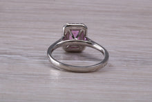 Load image into Gallery viewer, Stunning One carat Pink Sapphire and Diamond Ring