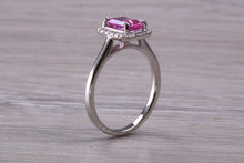 Load image into Gallery viewer, Stunning One carat Pink Sapphire and Diamond Ring