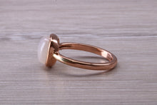 Load image into Gallery viewer, Cabochon cut Moonstone set Rose Gold Ring