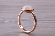 Load image into Gallery viewer, Cabochon cut Moonstone set Rose Gold Ring